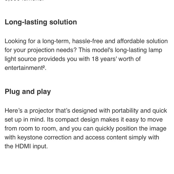 Epson CO-W01 WxGA projector - Picture 10 of 16